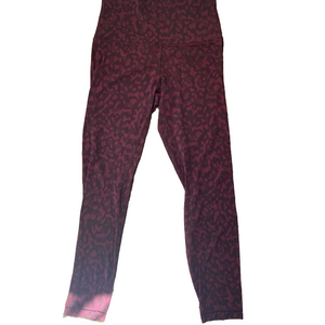 Lululemon Burgundy Leopard Print Leggings